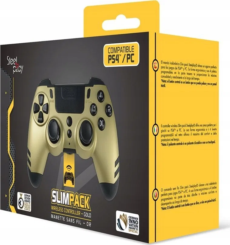Pad HP STEELPLAY Slim Pack Wireless Controller Gold Multi