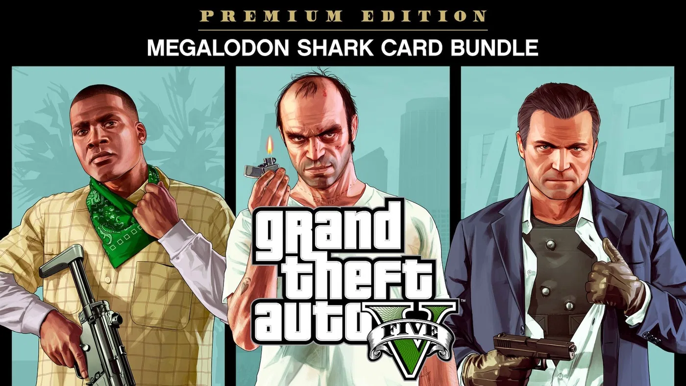 Grand Theft Auto V: Premium Online Edition & Megalodon Shark Card Bundle Xbox One, wersja cyfrowa