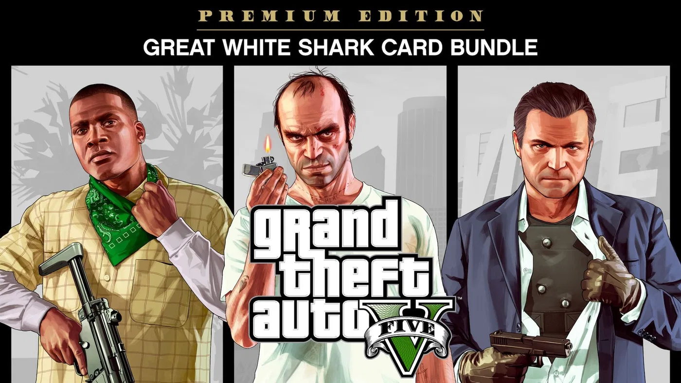 Grand Theft Auto V: Premium Online Edition & Great White Shark Card Bundle Xbox One, wersja cyfrowa