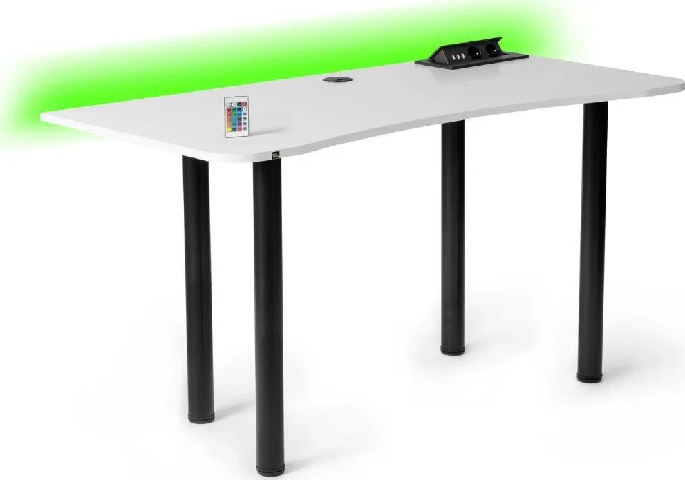 Biurko Marco Game Comfort Pro Biało-Czarne 139 cmx68 cm