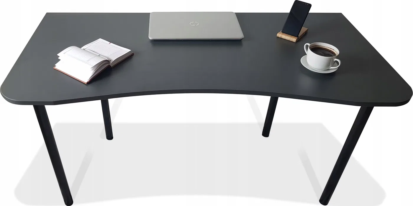 Biurko Zdesk BC-710B-Po/B-LH Grafitowe 138 cmx68 cm