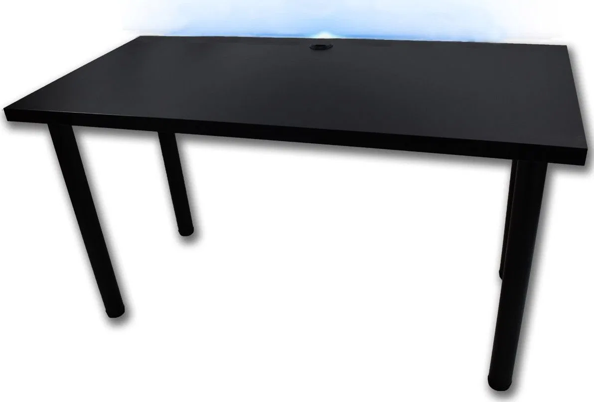 Biurko Daming Model 2 Białe 136 cmx66 cm x 3,6 cm z okrągłym przepustem na kable