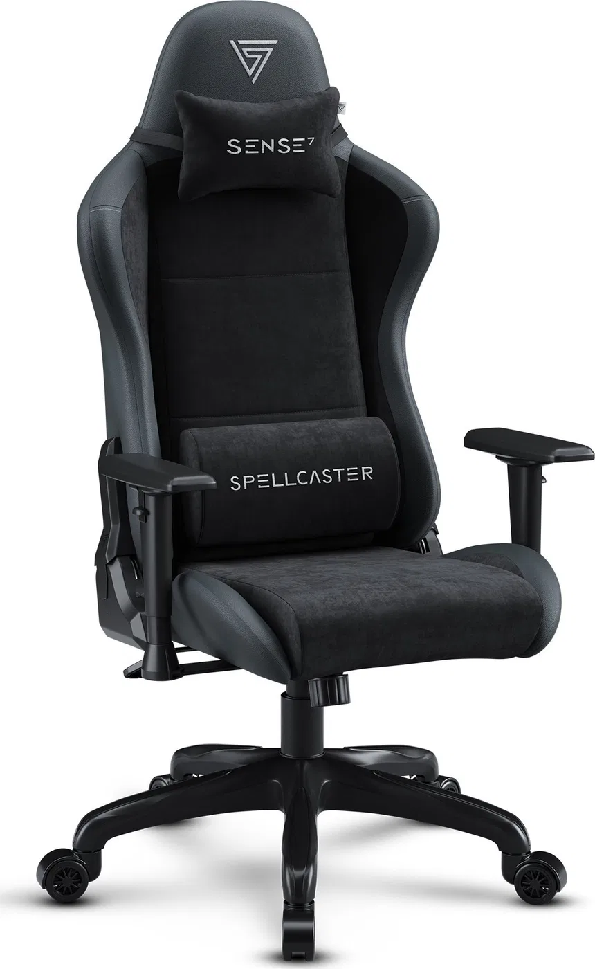 Fotel SENSE7 Spellcaster Fuku PU czarno-szary