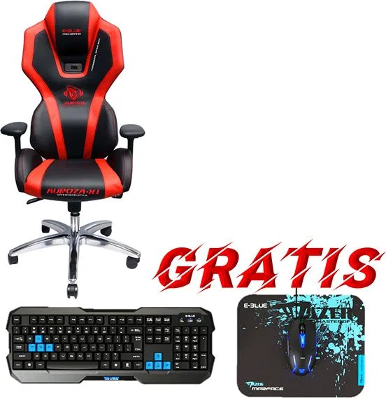 Fotel E-Blue Auroza X1 LED czerwony (EEC301REAA-IA)
