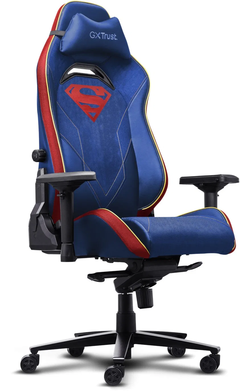 TRUST herní židle GXT721SM RUYA PRO Superman, modrá