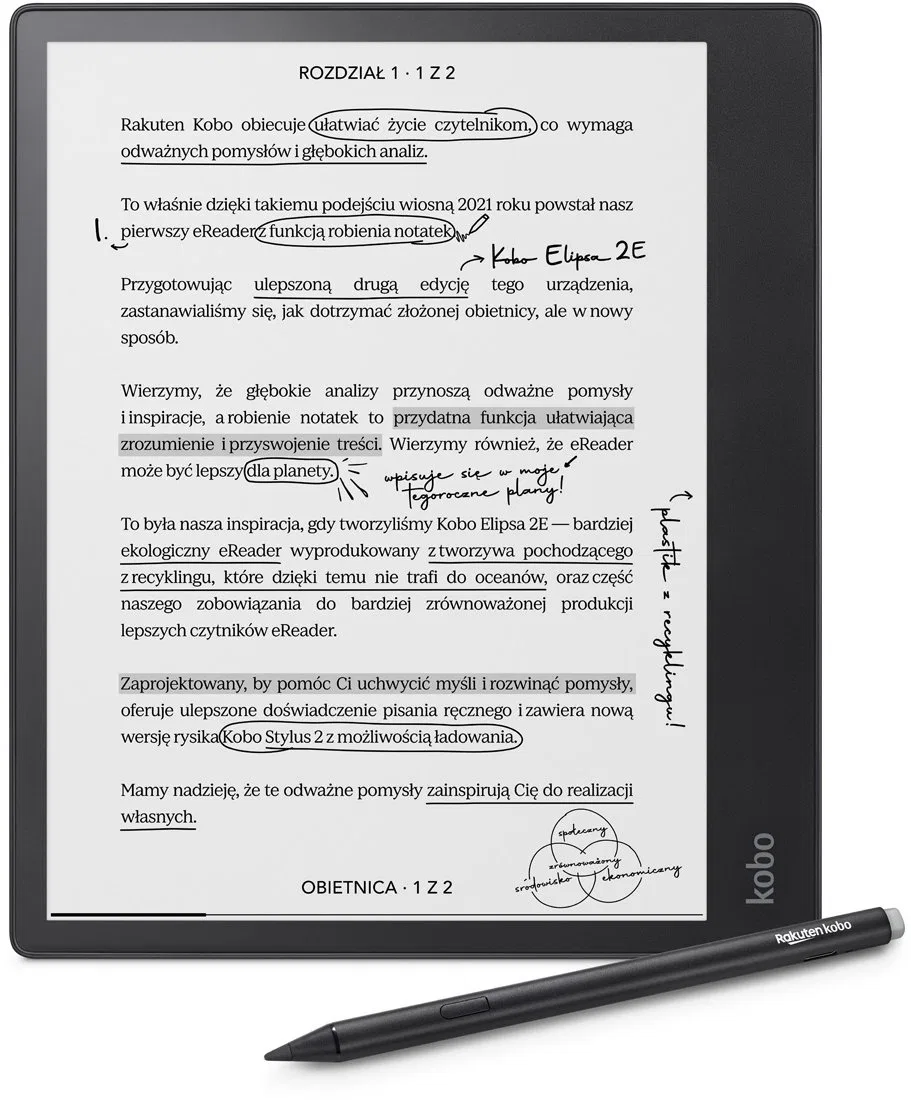 Czytnik Kobo Elipsa 2E Bundle (N605-KU-BK-K-BU)