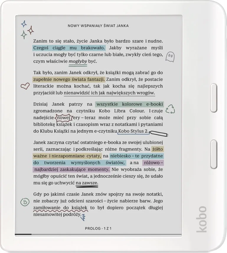 Czytnik Kobo Libra Colour biały (N428-KU-WH-K-CK)