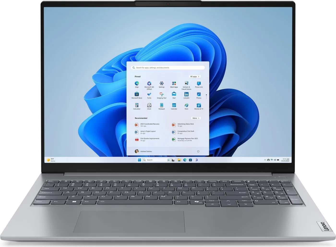 Laptop Lenovo ThinkBook 16 G7 ARP Ryzen 5 7535HS / 16 GB / 512 GB / W11 Home (21MWA09NPB)