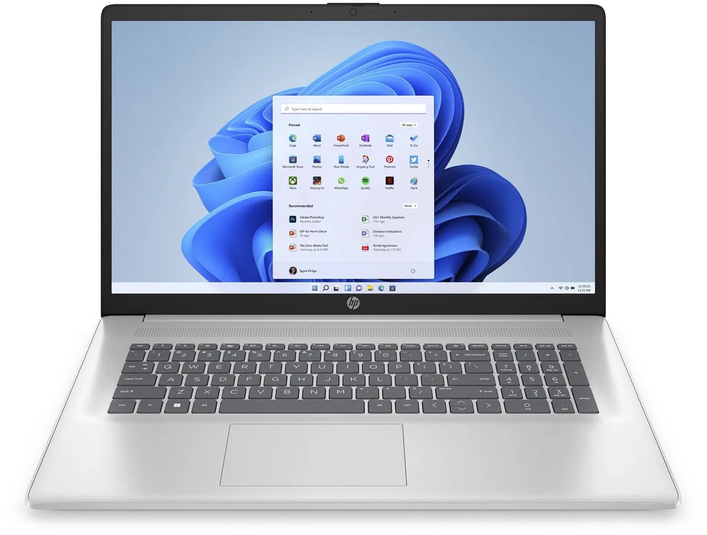 Laptop HP 17-cp2009ny 17.3 HD+ R3 7320U 8GB 256SSD W11 Silver 97X21EAB1R