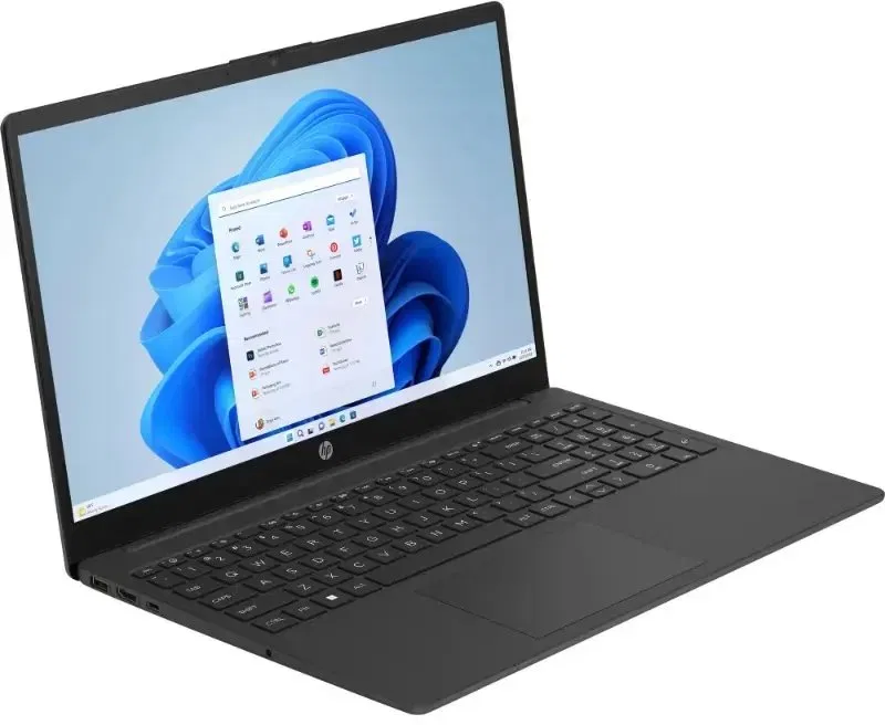 HP Laptop 15-fc0028ny - Ryzen 3-7320U, 8GB, SSD 128GB, 15.6 FHD 250nits, Jet Black, Win 11 Home, 1 years