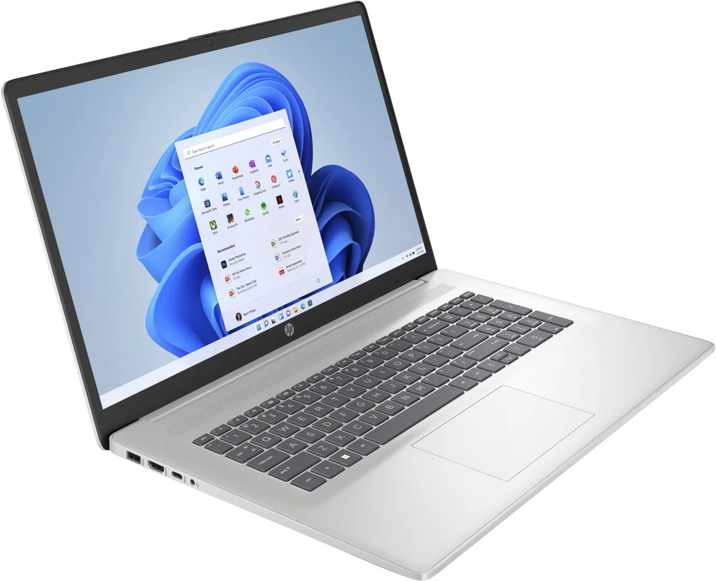 Laptop HP 17-cn3009ca / 7Y2P0UA / Intel i3-N305 / 8GB / SSD 512GB / Intel Xe / HD+ / Win 11 / Srebrny