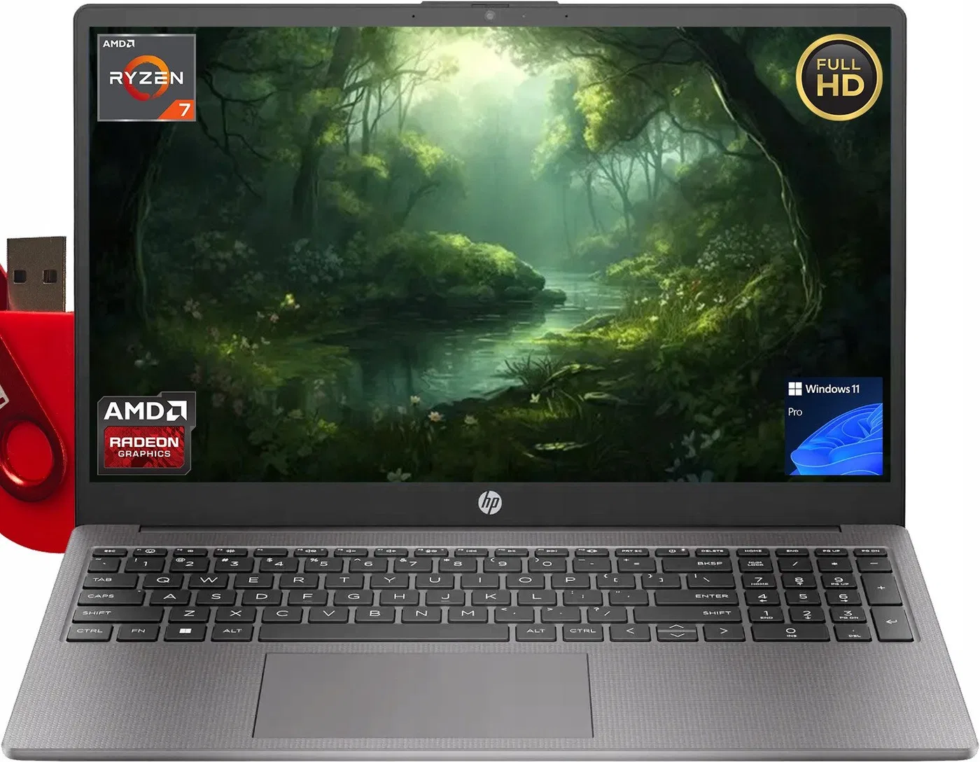 Laptop HP 255 Gen10 Ryzen 7 16GB DDR4 1TB SSD 15,6" FHD IPS Win11 DOMOWY