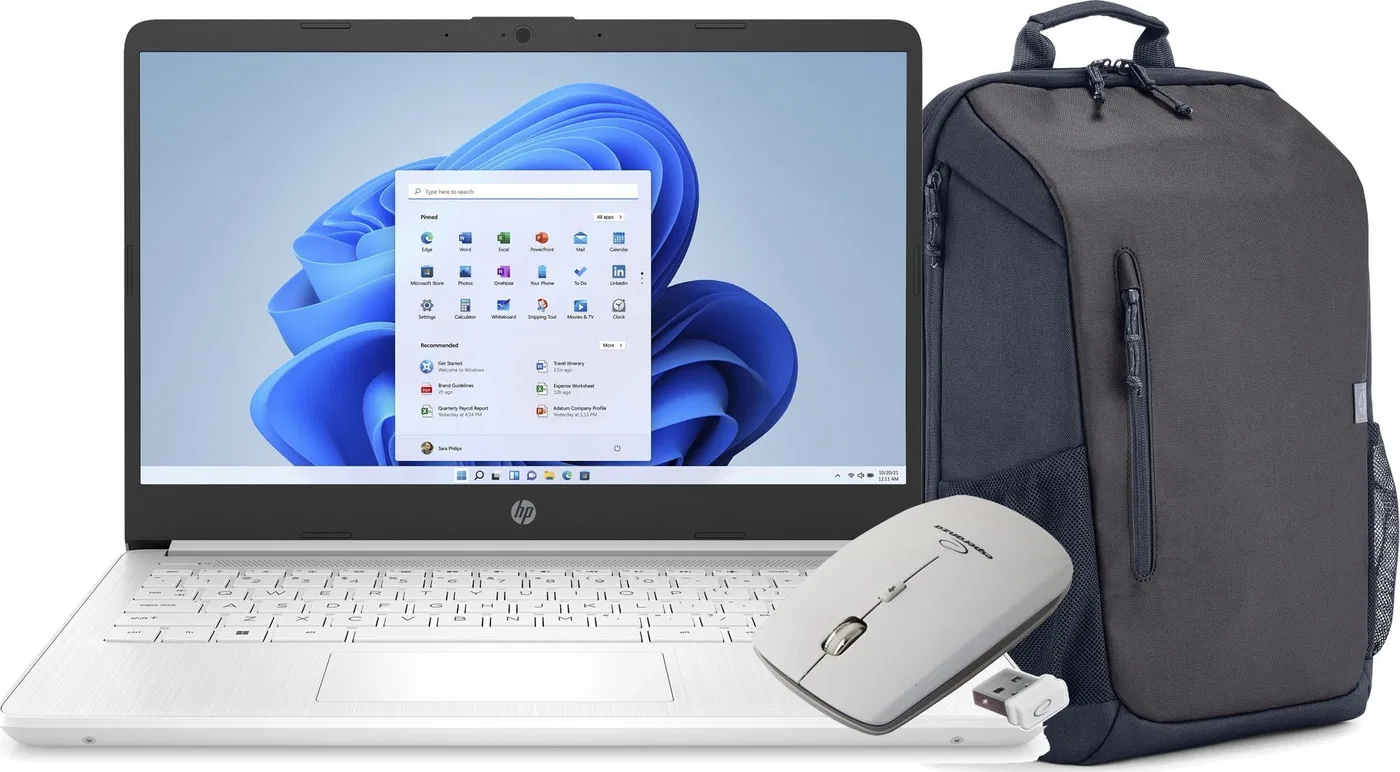Zestaw Laptop HP 14-DQ / 685K1UA / Plecak / Mysz / Intel N4120 / 8GB / 64GB eMMC / HD / Win 11