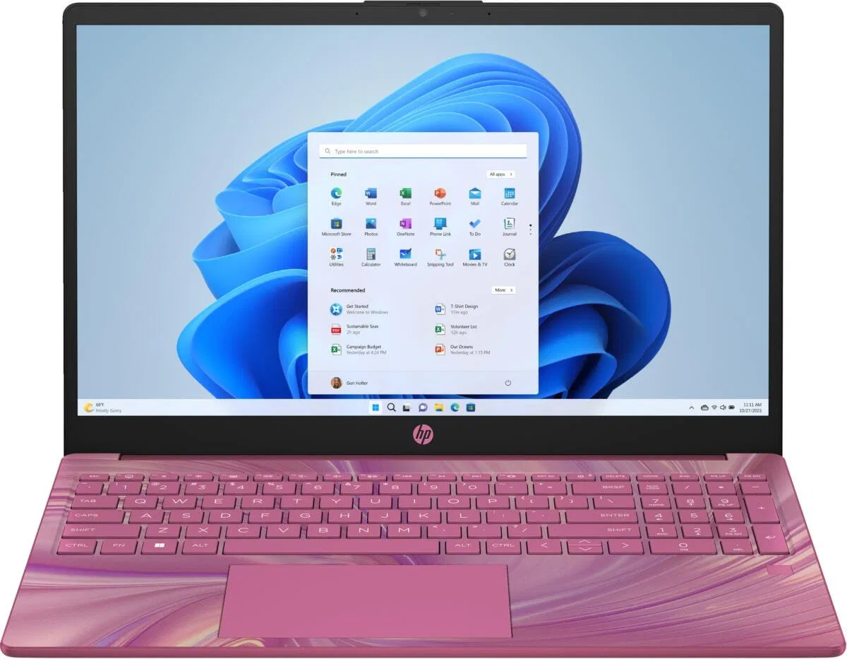 Laptop HP 15-fc0704ds / AA2X8UA / AMD Ryzen 5 / 16GB / SSD 1TB / Radeon / HD / Dotyk / Win 11 / Czerwony