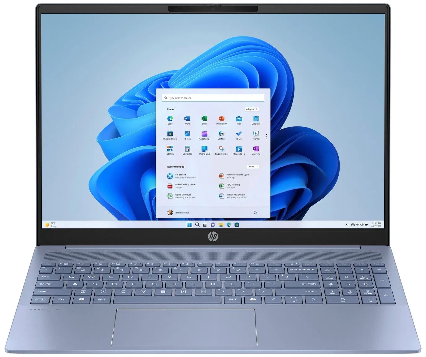 Laptop HP Pavilion 16-ag0009na / A2SC4EA / AMD Ryzen 5 / 8GB / SSD 512GB / AMD Radeon / WUXGA / Dotyk / Win 11 / Niebieski