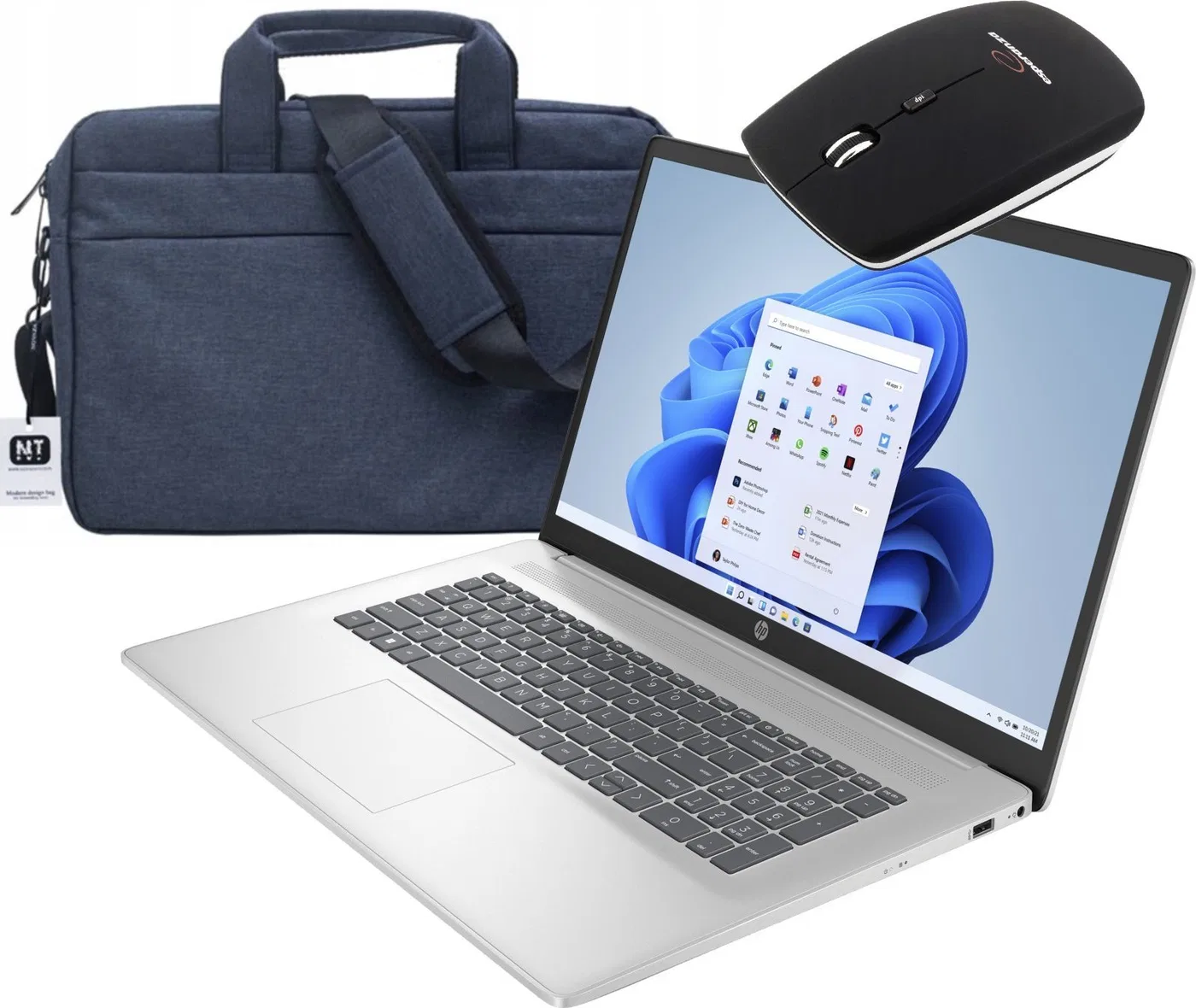 Laptop HP Zestaw Laptop HP 17-cn4033cl / 9S1M6UA / Core 5 120U / 32GB / SSD 2TB / Intel Graphics / FullHD / Win 11 Pro / Srebrny