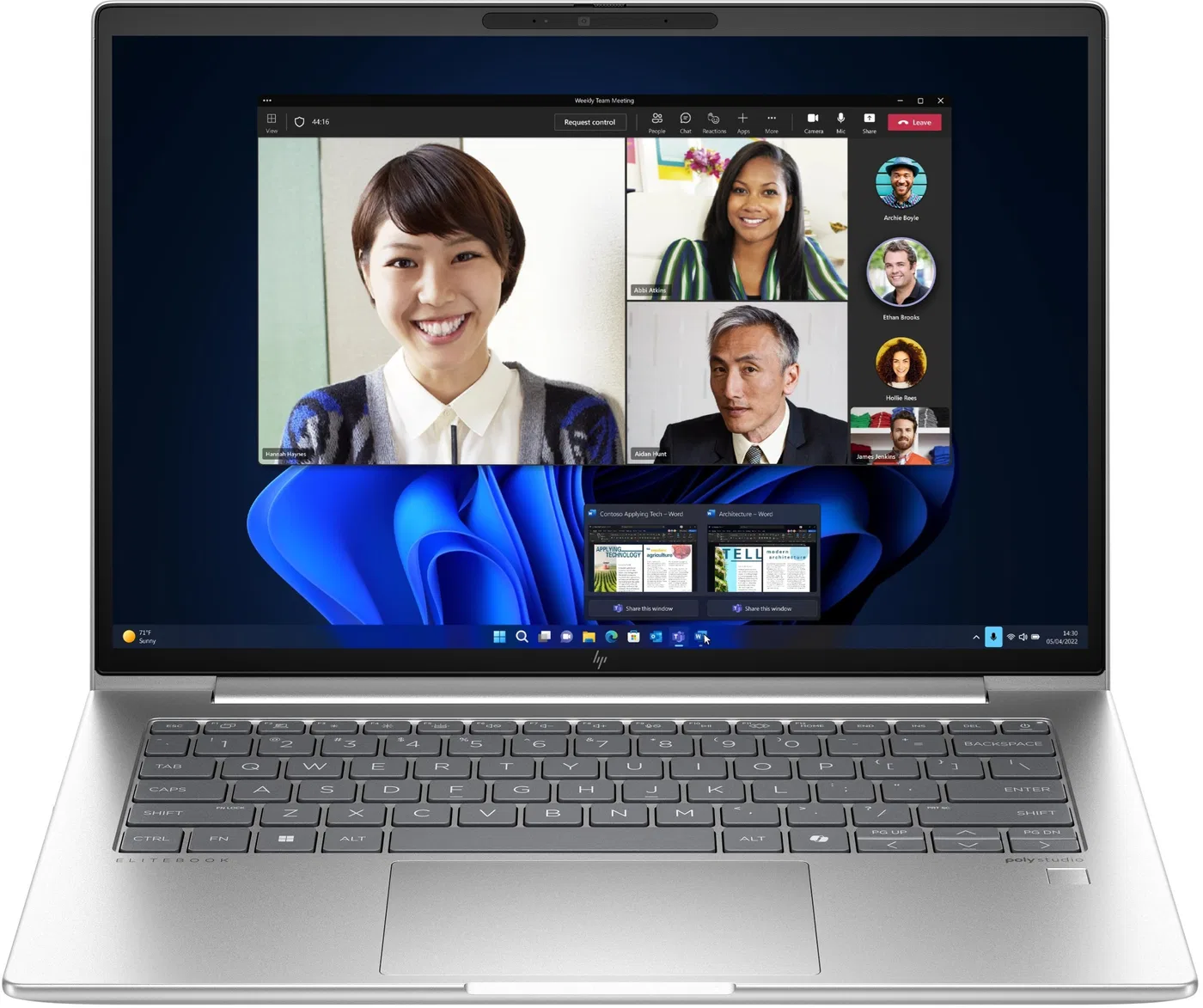 Laptop HP HP EliteBook 640 G11 Intel Core Ultra 5 135H Laptop 35,6 cm (14") WUXGA 16 GB DDR5-SDRAM 512 GB SSD Wi-Fi 6E (802.11ax