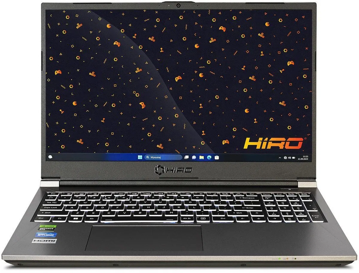 Laptop gamingowy HIRO KX560 15,6'', 144Hz, i7 13620H, RTX 4060 8GB, 32GB RAM, 1TB SSD M.2, W11H one size