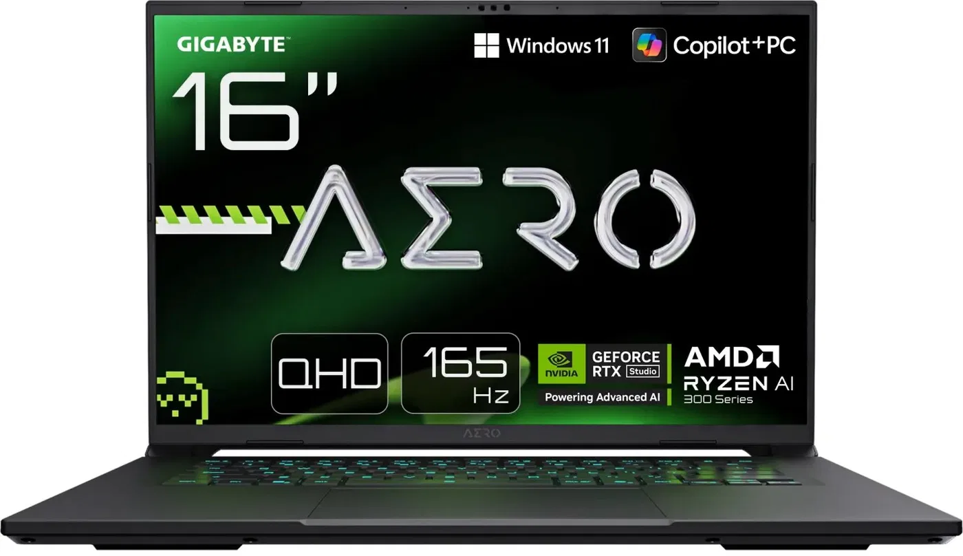 Laptop Gigabyte AERO X16 Ryzen AI 7 350 / 32 GB / 1 TB / W11 / RTX 5070 / 165 Hz (1WH93EEC64AH)