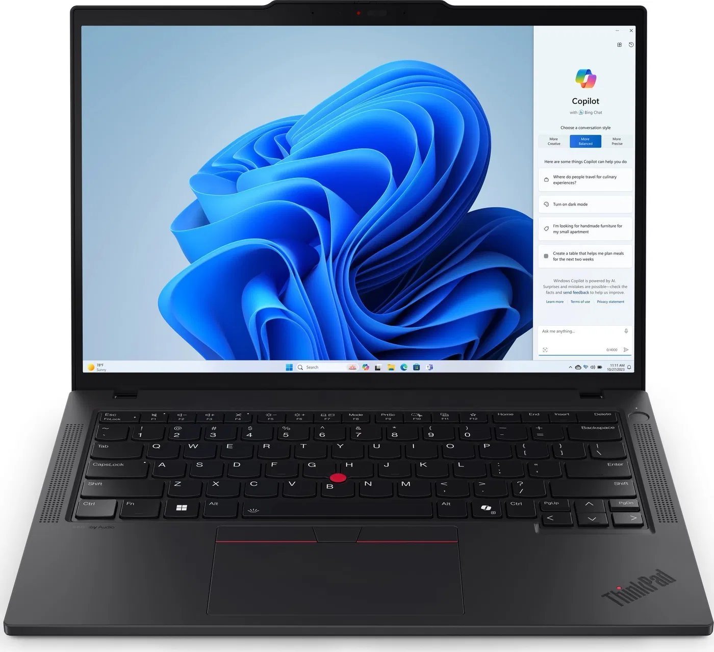 Laptop Lenovo ThinkPad T14 G5 Ryzen 7 PRO 8840U / 32 GB / 1 TB / W11 Pro (21MC001RMH)