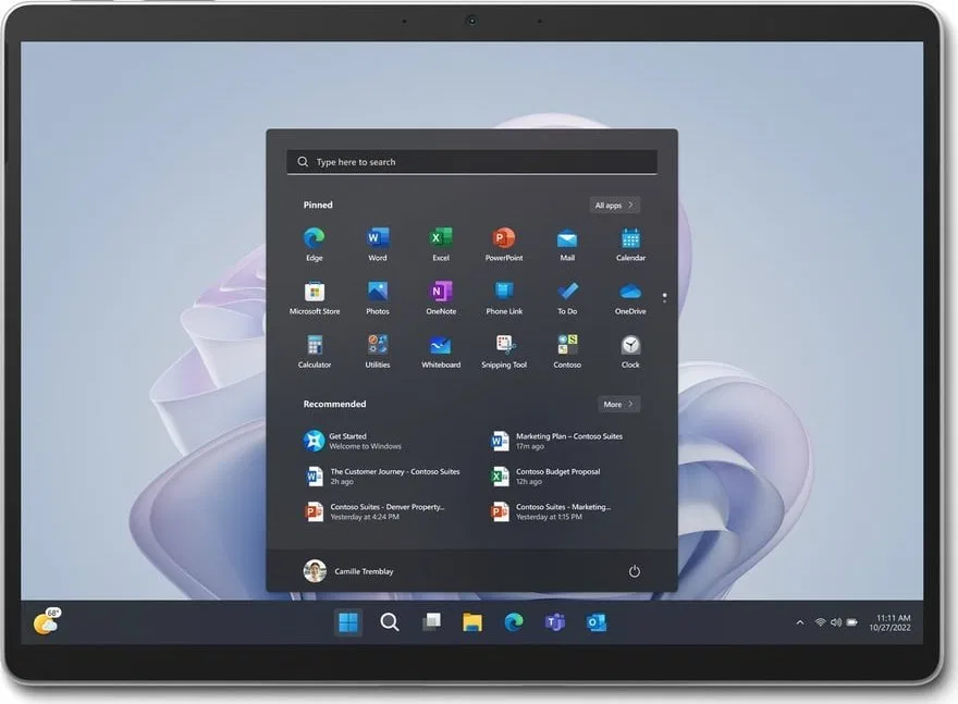 Laptop Microsoft Microsoft Surface Pro 9 1000 GB 33 cm (13") Intel Core i7 32 GB Wi-Fi 6E (802.11ax) Windows 11 Pro Platyna