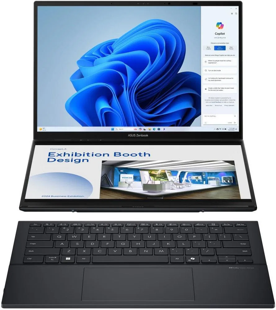 Notebook ASUS ZenBook Series DUO UX8406CA-PZ009W CPU Core Ultra U9-285H 2900 MHz 14" Touchscreen 2880x1800 RAM 32GB LPDDR5x SSD