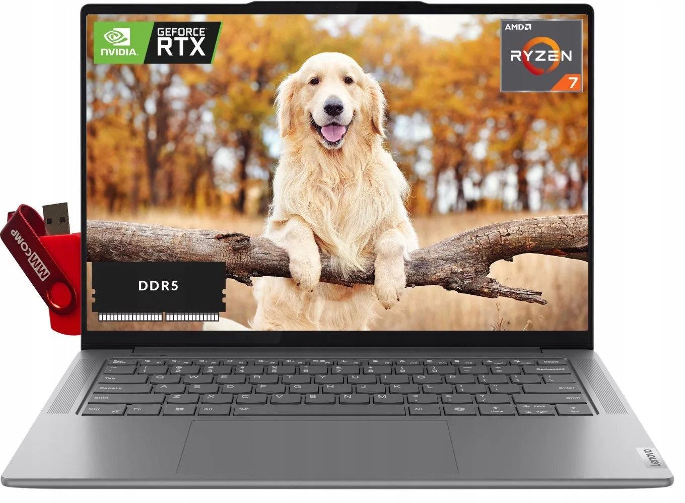 Laptop Lenovo Yoga Pro 7 Ryzen 7 8845HS 16GB DDR5 2TB SSD WQXGA RTX3050 W11