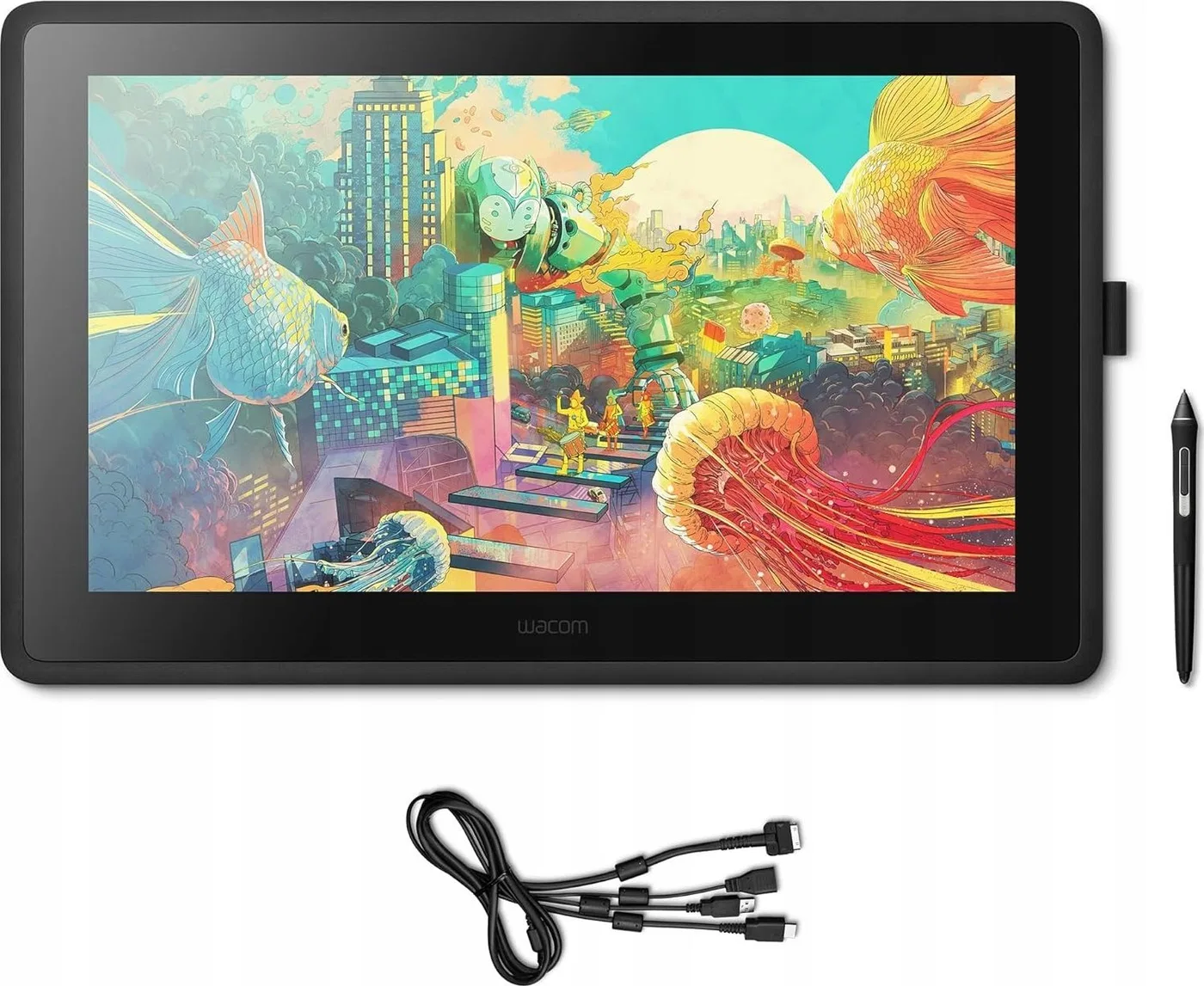 Tablet Wacom Zestaw tablet graficzny Wacom Cintiq 22 DTK2260K0A stojak rysik