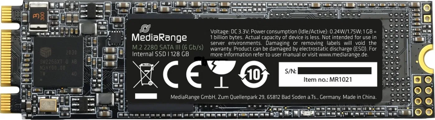 Dysk SSD MediaRange 512GB M.2 2280 SATA III (MR1023)