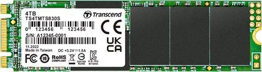 Dysk SSD Transcend MTS830S 4TB M.2 2280 SATA III (TS4TMTS830S)