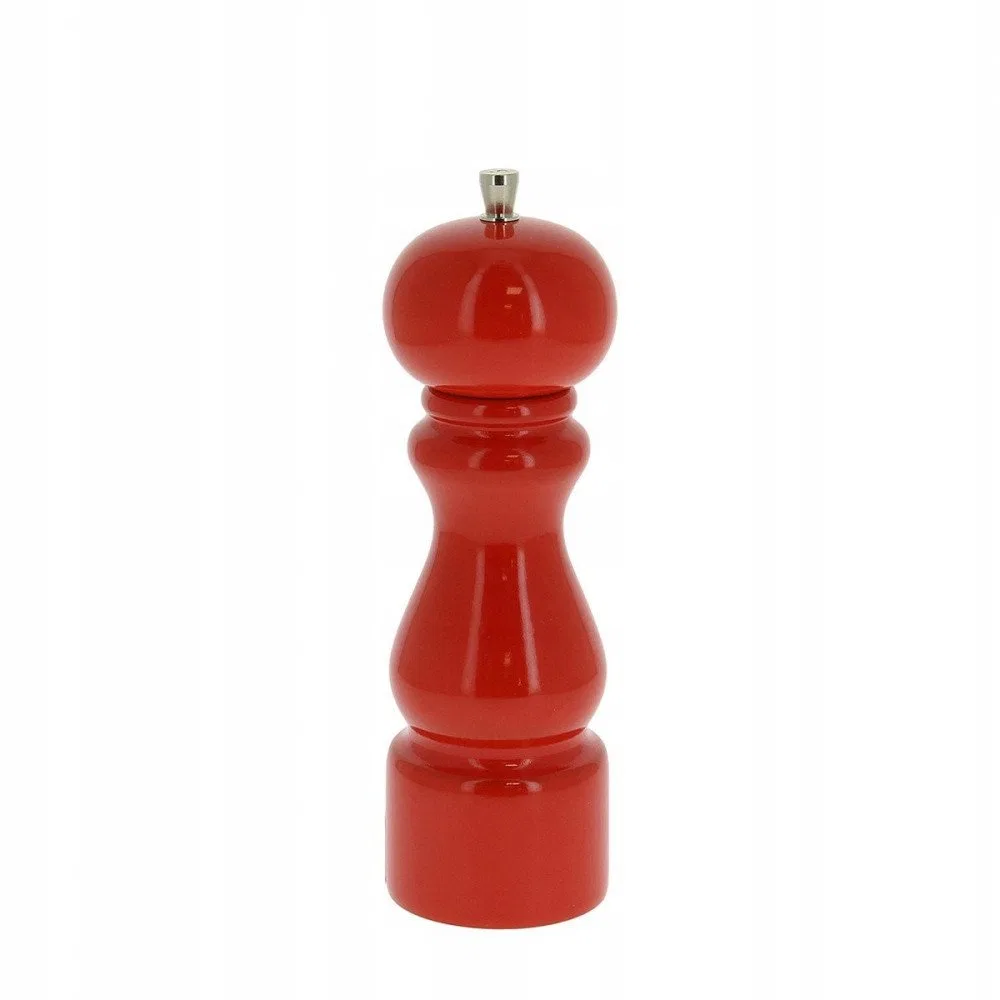 RUMBA Młynek do soli 20 cm czerwony lakierowany