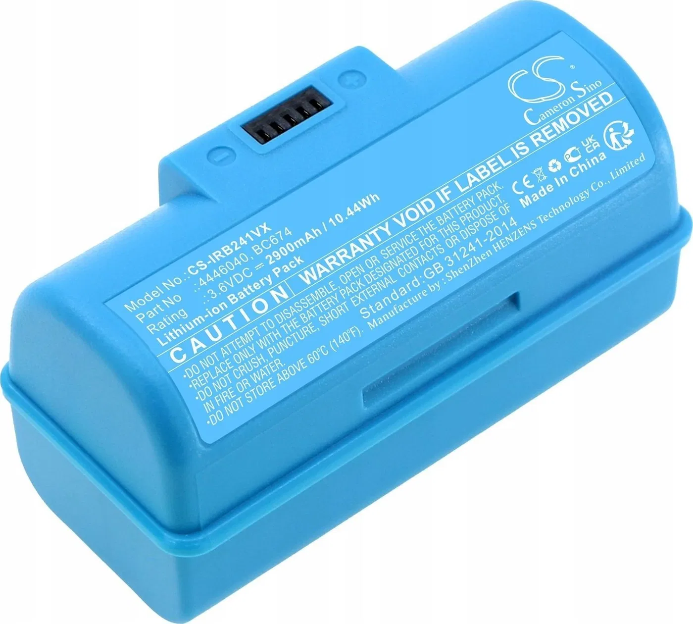 Cameron Akumulator Bateria 4446040 Bc674 Abl-c Do Irobot Braava Jet 240 241 244 245 / Cs-irb241vx
