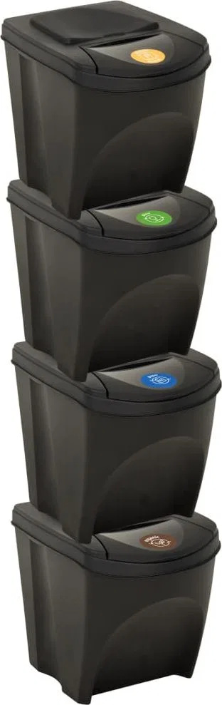 Kosz na śmieci vidaXL do segregacji antracyt (316185)