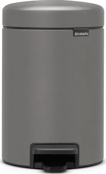 Kosz na śmieci Brabantia Brabantia Pedal Bin Newicon 3 L Mineral Concrete Grey