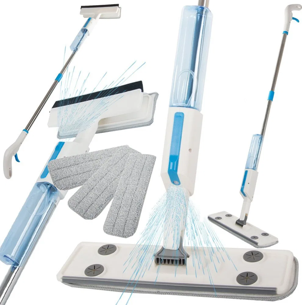 Mop Verk Mop płaski ze spryskiwaczem spray ściągaczka do okien myjka 3x nakładki 2w1 Mop płaski ze spryskiwaczem spray ściągaczk