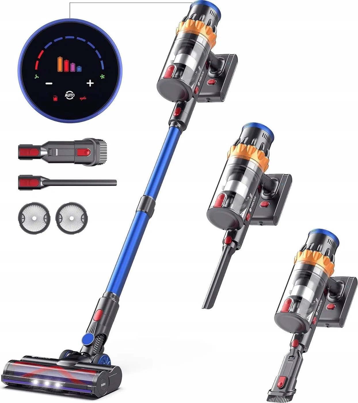 MIBODE V28B Odkurzacz akumulatorowy 45 000 Pa/550 W/65 min do dywanów 550W