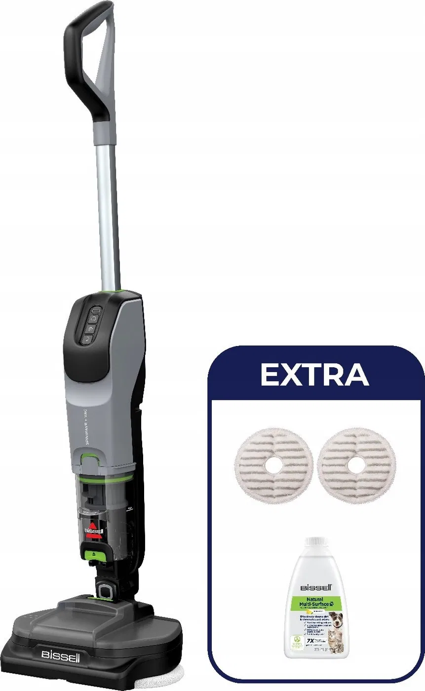 Odkurzacz pionowy Bissell Bissell | Hard Surface Cleaner | SpinWave®+ Vac PET Select | Cordless operating | Handstick | Washing