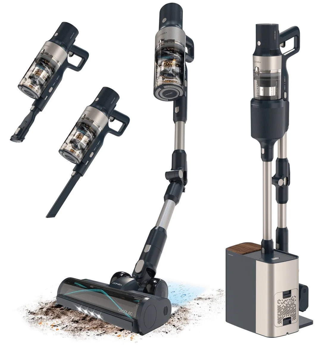 Cecotec Conga Rockstar 5500 Hurricane Station Flex Odkurzacz pionowy ze stacją czyszczącą
