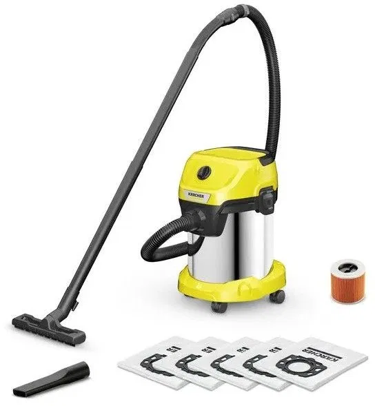 Vacuum Cleaner KARCHER Wet and dry vacuum cleaner WD 3 S V-17/4/20 + 4 FB 1000 Watts Suction power 230W Capacity 17 l Noise 74 d