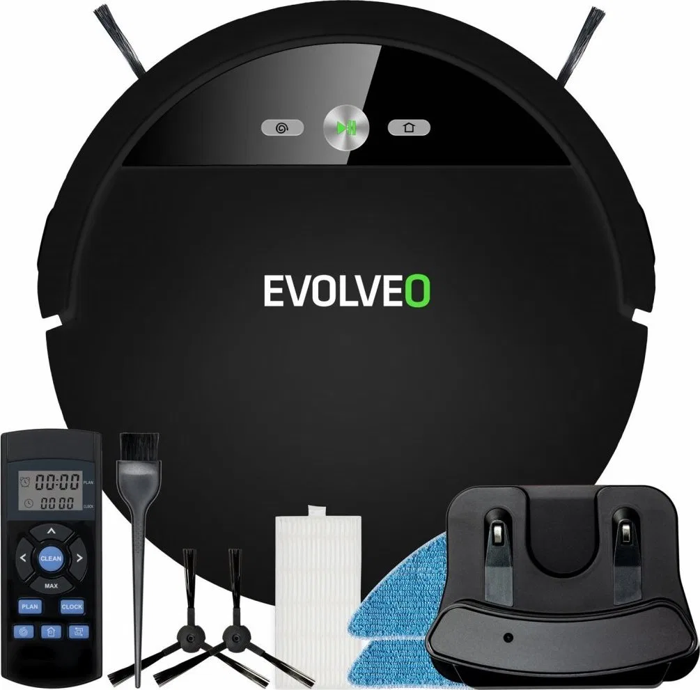 Robot sprzątający Evolveo EVOLVEO RoboTrex H6, robotický vysavač, stírání vodou, nabíjecí stanice, černý
