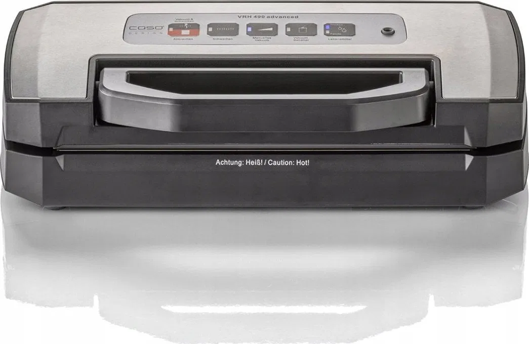 Caso Caso | Bar Vacuum sealer | VRH 490 advanced | Power 110 W | Temperature control | Juodas/Nerūdijantis plienas