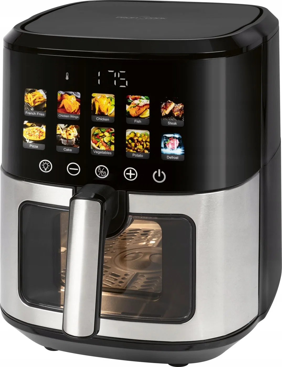 Frytkownica beztłuszczowa ProfiCook ProfiCook hot air fryer PC-FR 1286 H (black/stainless steel, 1,700 watts, basket 6.5 liters)