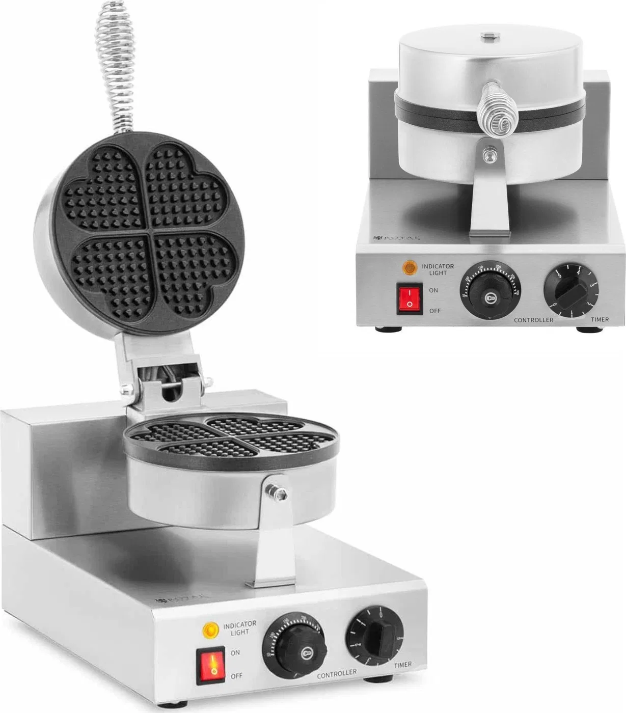 Gofrownica Royal Catering Gofrownica urządzenie do gofrów kształt serca śr. 180 mm 1000 W Gofrownica urządzenie do gofrów kształ
