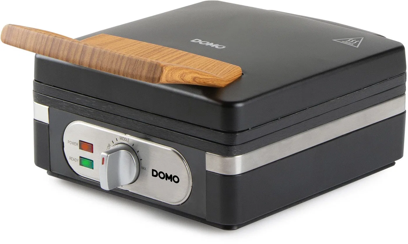 DOMO DO9275W Gofrownica, 1400W, 2 duże gofry, regulacja temperatury, czarna