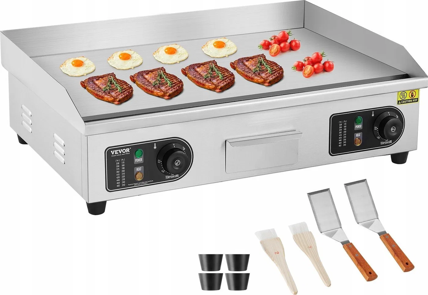 Komercyjny Grill Elektryczny Blatowy Gorąca Płyta 4000 W