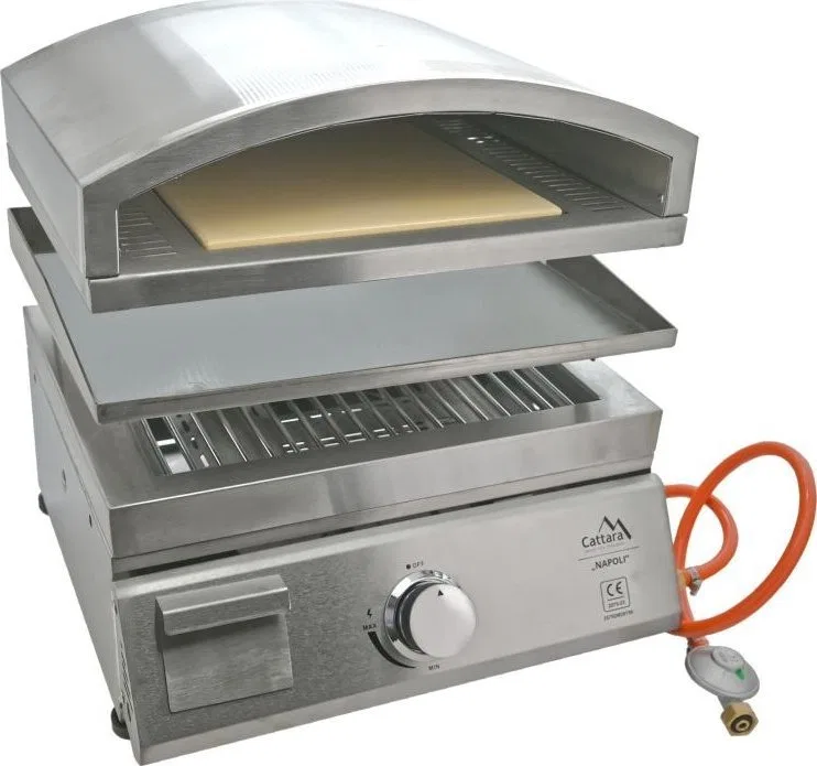 Grill gazowy, blat, piec do pizzy + płyta grillowa 50 x 19cm