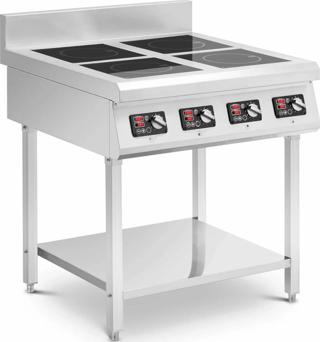 Royal Catering Kuchnia indukcyjna 4 palnikowa z otwartą podstawą 400 V 4 x 3500 W Kuchnia indukcyjna 4 palnikowa z otwartą podst