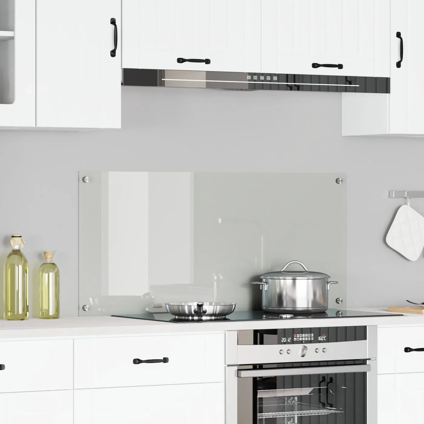vidaXL Płytka backsplash kuchenny Przezroczysta Szkło hartowane