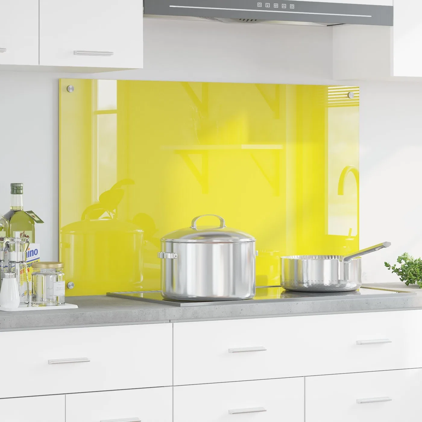 vidaXL Backsplash kuchenny Żółty Szkło hartowane 100 x 60 x 0.6 cm