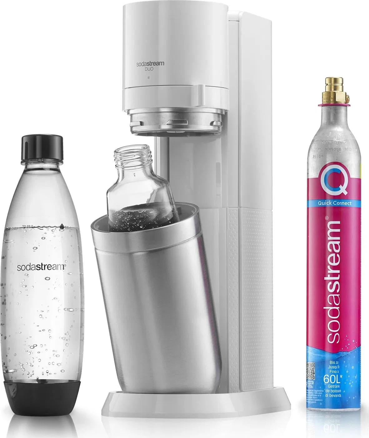 Saturator Sodastream Duo + 2 butelki + gaz Czarny